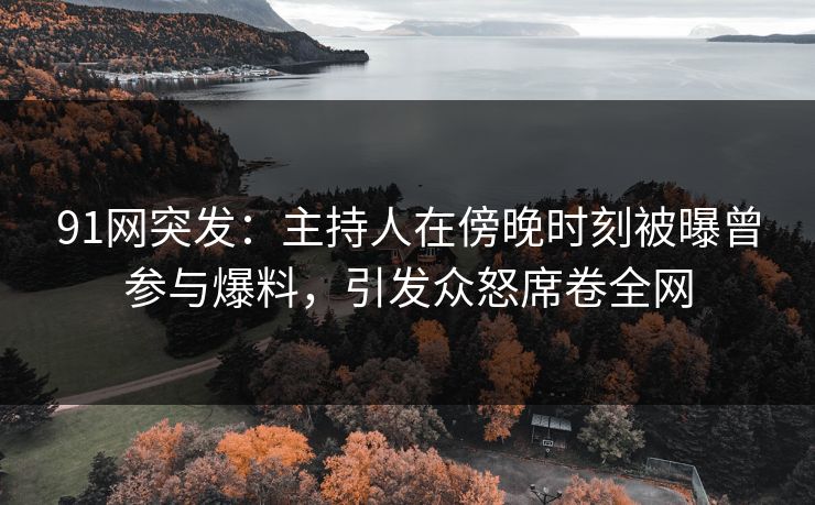 91网突发：主持人在傍晚时刻被曝曾参与爆料，引发众怒席卷全网